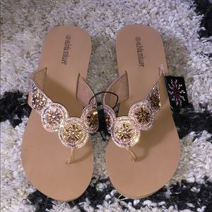 Olivia Miller Flip Flops Size 10